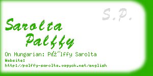 sarolta palffy business card